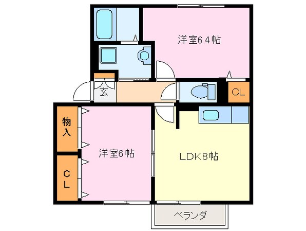 田丸駅 徒歩30分 2階の物件間取画像